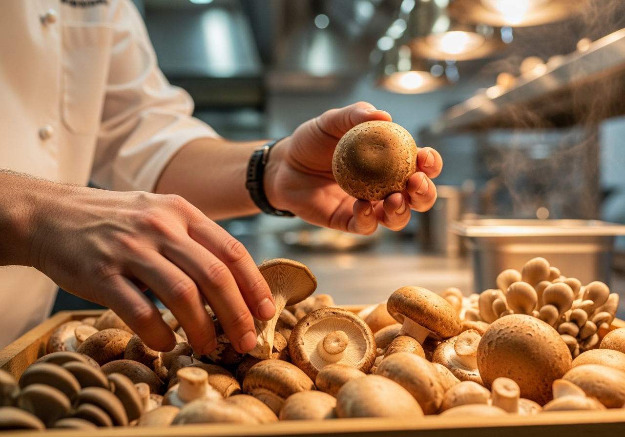 Fresh mushrooms